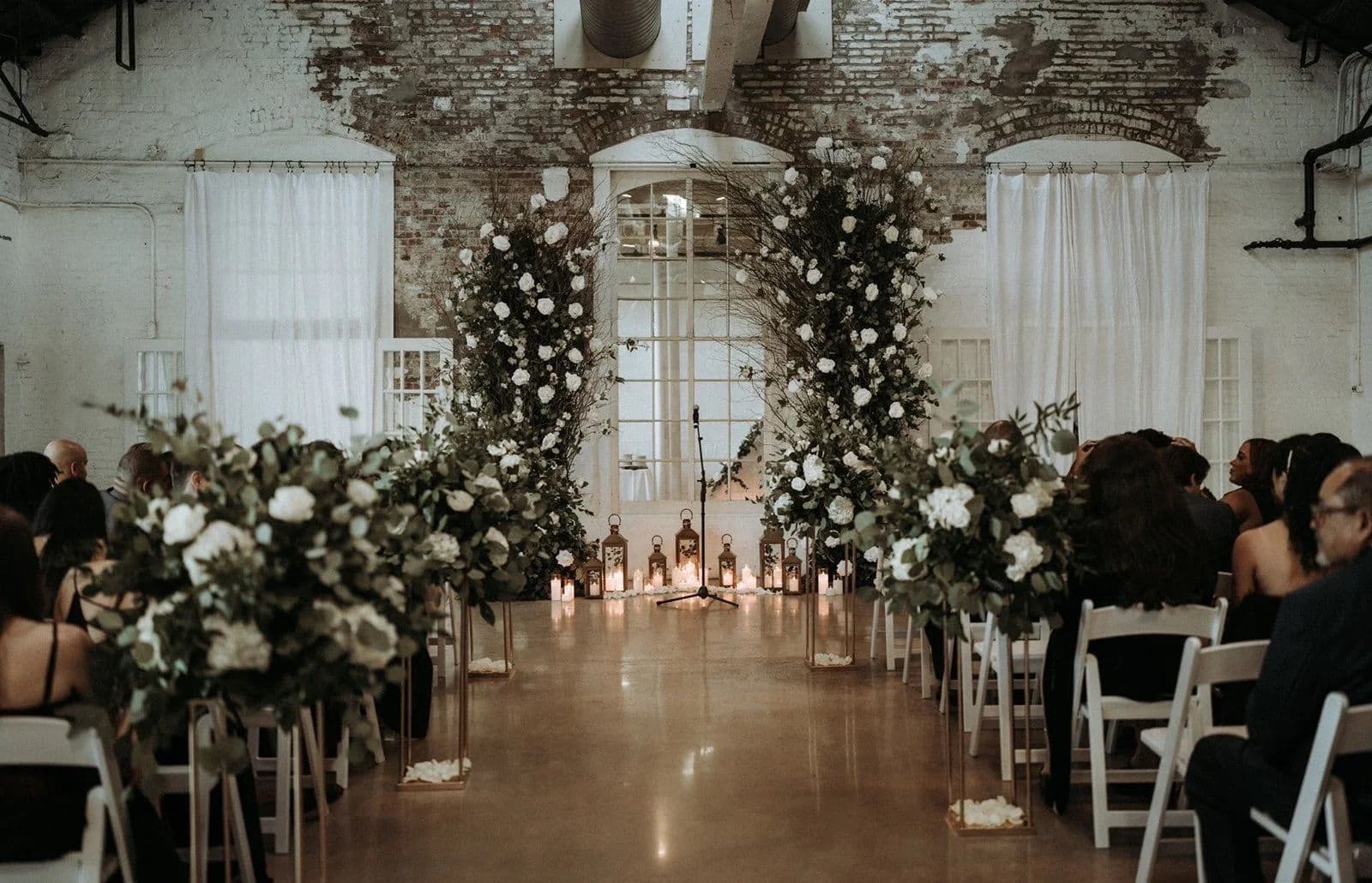 Couple celebrating with their wedding party